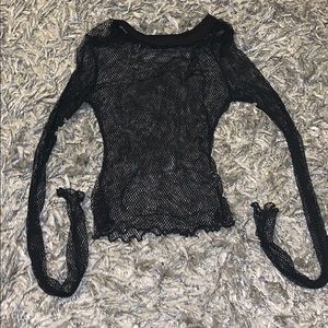 Mesh top curly cute ends